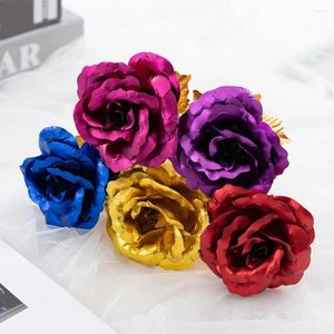 Decorative Flowers 24K Gold Plated Rose Flower Foil For Thanksgiving Mother's Day/ Lovers/ Valentine'S Anniversary Gift