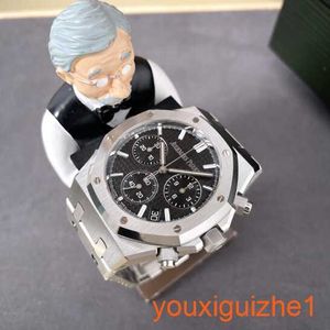 AP Timeless Wrist Watch Royal Oak Series 26240st rostfritt stål Black Plate Men's Fashion Leisure Business Sports Back Transparent Mechanical Luxury Watch