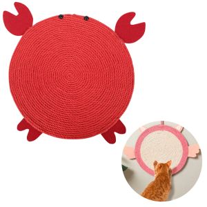 Toys Cat Scracder Mat Kedi Oyuncaklar Tahta Pençe Öğütücü Sevimli Doğal Sisal Keçe Dayanıklı Kedi Kırpma Pedi Koruma Mobilya Malzemeleri