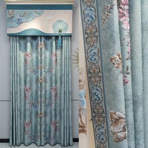 Flor de impressão de cortina Alta precisão 4D Curtins de relevo Jacquard de luxo Jacquard