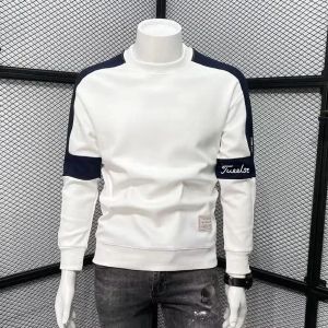 Рубашки 2023 толстовка мужская осень и зимняя корейская круглая шея с длинным рукавом рубашки для гольф