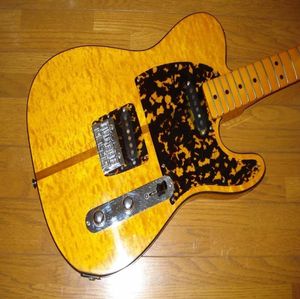 新しい珍しいプリンスHSアンダーソンギターマッドキャットマッドキャットテレメープルトップレリックイエローエレクトリックギターアバロンヒョウドピックガードB738962