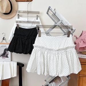 Skirts Sweet Mini Skirt Women Dot Printing Agaric Lace High Waist A-line Streetwear Womens French Chic Puffy Summer Drop