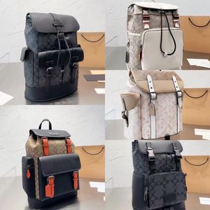 New Hot Designer Backpack Men Women Fashion Backpack Book Bag Classic Old Flowers Drawstring Clip Open And Close Jacquard Leather Schoolbag Backpack 714 907 629