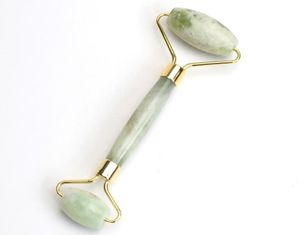 Natural Chakra Jade Carved Reiki Crystal Healing Gua Sha Beauty Roller Facial Massor Stick With Eloy Goldplated6087984