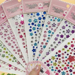 Tatueringar Kids Sticker Toys Face Jewelry Creative Children's Color Diy Målningsdekoration Akryl Crystal Diamond Makeup Art Stage