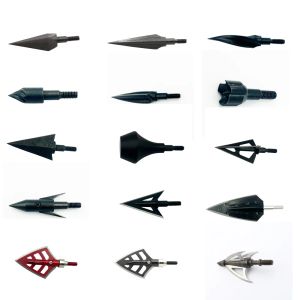 Darts 6pcs Arrow Heads 100gn 160gn Arrows Tips Broadheads For Compound / Recurve Bow Crossbows Hunting Arrow Broadheads Accessories