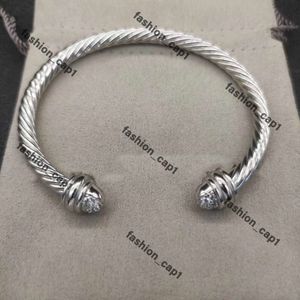 Luksusowy David Yurma Bransoletka kabel Bransoletki Dy Pulsera projektant biżuteria kobiety mężczyźni Silver Gold Pearl Head Bransoletka mankietowa David Y Biżuteria Prezent 5 mm 524