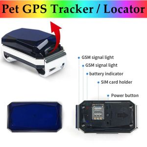 Accessori mini pet gps localizzatore localizzatore collare per tracker per gatti cani dispositivo antilostico a cinqueposizioni IP67 impermeabile