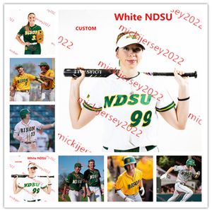 North Dakota State Bison Baseball Jersey Luis Garcia 1 Noah Gordon 36 Colbey Klepper 17 Zach Kluvers 12 Matt Sargeant 13 Roman Trap Ndsu Jerseys Custom Stitched