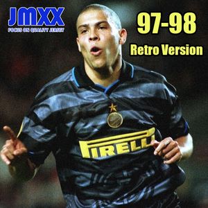 JMXX 97-98インターミラーンレトロサッカージャージホームアウェイメンズユニフォームジャージーマンフットボールシャツ1997 1998ファンバージョン