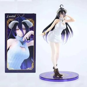 Action Toy Figures Aixlan 22cm Overlord Anime Figur Albedo Sexig Girl PVC Action Figur Ainz Ooal klänning Figur Collectible Model Toys Kid Gift Y240425TDSO
