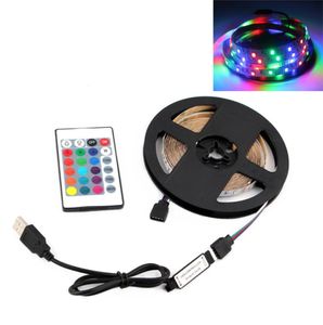 Paski 5V LED Lights RGB PC SMD2835 1M 2M 3M 4M 5M 5M Kontrola podczerwieni Elastyczna taśma lampy