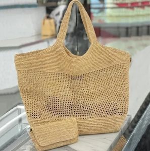 Icare Maxi Tote Bag Designer Bage Women Luxury Handbag Raffias Hand-Embroidered Straw Bag高品質のビーチバッグ