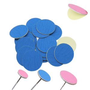 Bitar Nytt ~ Blue Sanding Paper 50/PCS Pedicure Foot Care Tools 15mm 20mm 25mm 35mm Nail Drill Bit Disk Salon Salans utbytbar