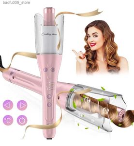 Curling Irons Automatic curling iron 4-temperature ceramic rotary curler portable curling rod fast heating iron shape Q240425