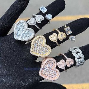 Band Rings Us Size 6 7 8 9 Top Quality 5a Cz Heart Shaped Women Finger Ring Iced Out Bling Hip Hop Female Jewelry J230517