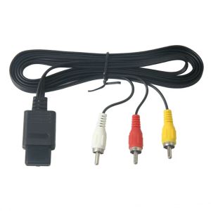 Kablar 50st 6ft 1,8m RCA AV TV Audio Video Stereo Cabel Cord för N64 SNES GAMECUBE för Nintendo 64 Hållbar