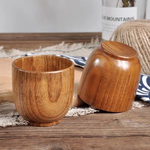 Cups Saucers 1pcs Wood Small Tea Coffee Belly Mug Wooden Wine Vintage High Quality Handmade Natural Cup