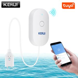 Modules KERUI WiFi Water Leakage Sensor Tuya APP Smart Life Flood Alert Overflow Home Security Alarm System Water Level Detector