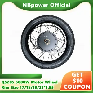 جزء NBPower/QS205 50H V3 4896V 3000W 5000W 150MM تسرب EBIKE BLDC محرك الدراجة النارية عجلة كهربائية محرك الدراجة الكهربائية