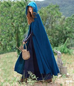 Women Poncho Autunno Casualmente Cape Blue Chic Cloak Girl Boho Fashion Ladies Stylish Poncho Coat Cape Cape 2018 Trendy3145745