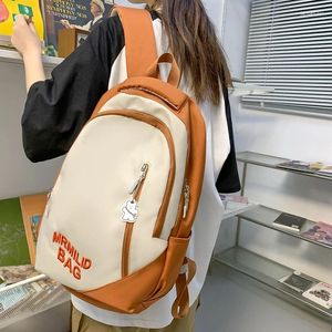 Backpack Cute Panelled Women Quality Waterproof Nylon Kawaii Female College Student School Bag Leisure Travel Backbag