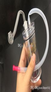 Högkvalitativ 10mm manlig miniplaståtervinning Bongs mini oljeriggar dab bägarvatten bong för rökning8327077