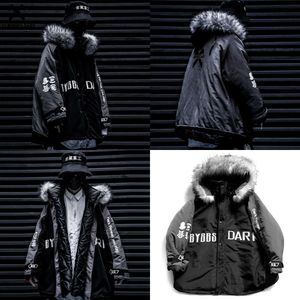 BYBB'S 11 DARK Detachable Hip Hop Hooded Parkas Jackets Men Haruku Overcoat Casual Streetwear Male Thick Winter Padded Coat 201123 2023