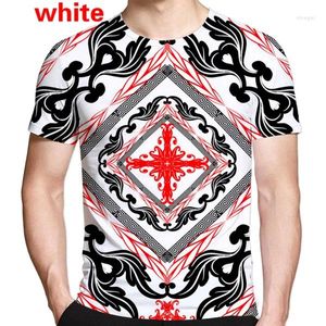 Męskie koszule 2024 Moda nadrukowana 3D T-shirt ulica swobodny sport krótkie rękawowe koszulki