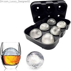 Ice Cream Tools Silicone Ice Hockey Making Machine Large 3D Large Round Ball High Round Ball Ice Cube Mold Tray for Freezing Whiskey Cocktail Bar Tools Q240425