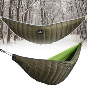 Gear Mounchain Winter Warm Sleeping Hammock Underquilt Sleeping Bag Warmer under Quilt Blanket Swing with Bag for Outdoor Sports Camp