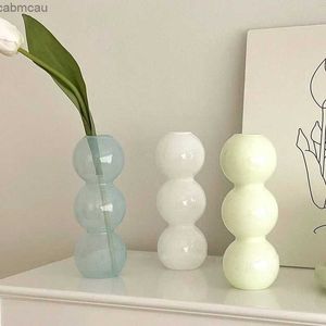 Vases Nordic Clear Glass Vase Mushroom Flower Vase Bubble Ball Flower Bottle Arrangement Flower Vases Aesthetic Room Decor