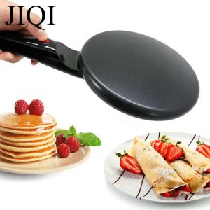 Apparater 110v 220v hushåll nonstick pannkaka maskin elektrisk crepe bakpanna omedelbar uppvärmning fjäder rull bakverk stek grillplatta