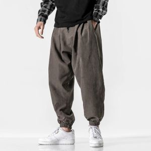 Pants 2023 Men Korean Style Casual Pants Mens Fashion Black Pants Hip Hop Streetwear Plus Size 5XL Trousers Male Oversize Harem Pants