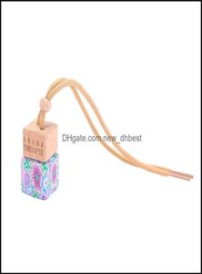 Ätherische Öle Diffusoren Home Dufts Dekor Garten 8 ml bedruckte Mode -Lanyard -Autos pro Flasche kreative leere Flaschen Auto Pend4945296