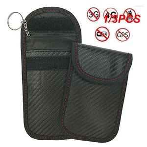 Aufbewahrungsbeutel 1/3pcs Mini Car FOB Case RFID -Blockierungsbeutel für Tasten Mobiltelefon wasserdichte Datenschutzschutz