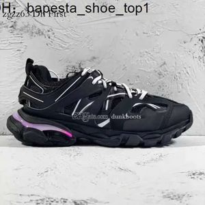 Ścieżki LED Tracks 3.0 Sneakers Women Mens Treners Luksusowe swobodne buty z kapturem Tess.S. Gomma skóra All Blacks White Nylon Printed Platfo 9414