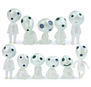 11 PCSSET Principessa Mononoke Luminio Elfi Tree Spirit Kodama Decorazione in vaso Micro Accessori paesaggistici9765320