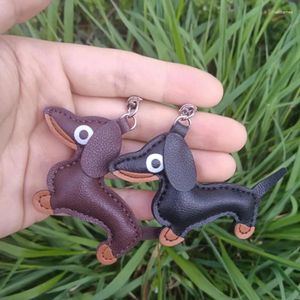 Chaves Chainhos Mini Dachshund Dog Charm Pingente Decoração de Mochila para Mulheres Meninas Carra -chave de carro