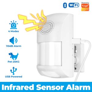 Módulos Tuya WiFi Detector de movimento infravermelho PIR Sensor Smart Home Burglar Sensor de alarme Smart Life App Protection Monitor Remote Monitor