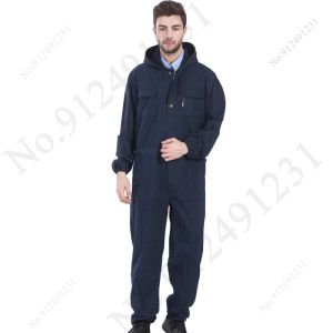 Sweaters Denim Welder Suit Work Clothing For Men Hooded Overalls Long Sleeve Wear Resistant Painter Welding Uniforms Coveralls Dust Proof