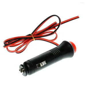 Car Organizer Cigarette Lighter Power Cord Socket Plug Switch With Red LED For Universal