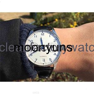 Superclone Iwcity Fonksiyonel Mekanik İzle Yedi Lüks Mens Mekanik Pilot İzleme Portekizce 40mm Berto Fino Swiss ES Brand için Uygun Gerçek Kemer Ölçer