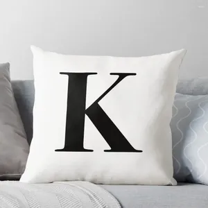 Pillow Letter K: Initial Throw Decorative Covers For Sofa Christmas Pillowcase