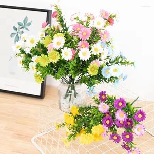 Dekorativa blommor 35 cm konstgjorda blommor Silk Pastoral Small Daisy Table Fresh Garden Decoration Wedding Diy Party Outdoor