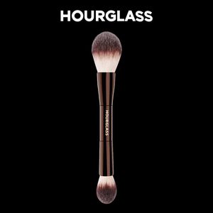 Hourglass-No.18 Makeup Brush-Telescopic Double Head Powder Blushermakeup Powder Brush Soft Fiber Fashionable Brush 240412