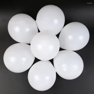 Party Decoration 100 PCS Round White Balloon Balloon Bulk Halloween Wedding Matte For Arch Emulsion Födelsedagsdekorationer Kvinnor 12 tum man