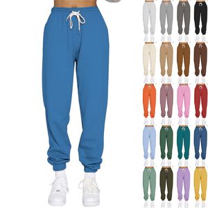 Lu Lady Yoga Dokuzuncu Pantolon Çalışan Fitness Tüm Joggers Yumuşak Yüksek Belli Streç bayanlar Joggers Swearpants Haren Pants Kadın