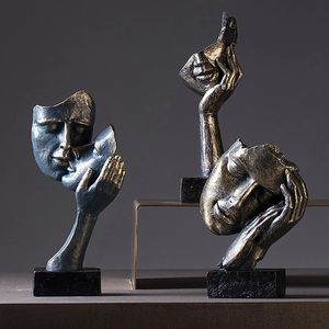 Vormir Resina Abstract Figura statue vintage busto figurine Scultura camera da letto casa soggiorno Accessori per decorazioni desktop Oggetto 240411